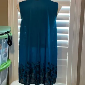 Elegant Blue Sleeveless Mini Dress thumbnail 5
