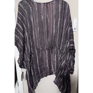 New Altar'd State Purple Multi knit Cardigan Kimono sweater textured sz M NWT thumbnail 7