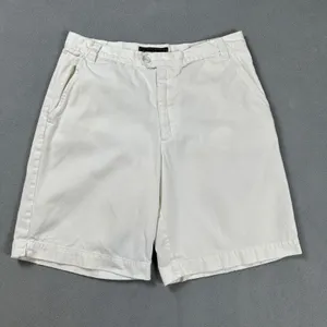 Vintage Abercrombie and Fitch Chino Shorts Womens 10 31W White High Rise Cotton thumbnail 1