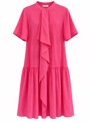 Ulla Johnson Adalyn Dress Women 6 Fuchsia Excellent Silk Ruffle Mini thumbnail 4