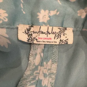 Free People Intimately kimono pajama top oversized XS S M greenish blue thumbnail 4