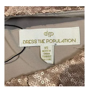 Dress‎ The Population One Shoulder Sequin Midi Dress Womens XS Rose Gold Glam thumbnail 8