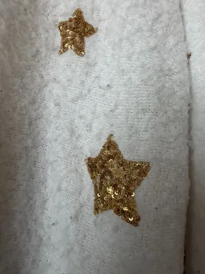 Peach Love White & Gold Star Sweater thumbnail 4