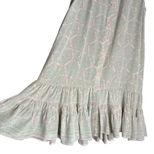 JOIE 100% Silk M Ruffle-Hem Shift Dress Paisley Button Front High Neck Sundress thumbnail 9