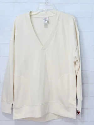 Champion Gameday Deep V Tunic Pullover Unbleached Cotton Size S NWT thumbnail 3