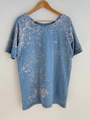 Vans blue off the shoulder bleached tee thumbnail 1