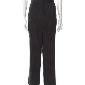 BURBERRY London Stripped Wide Wool leg pants black‎ sz 12 thumbnail 3