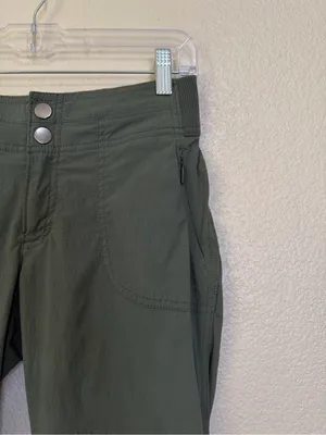 Athleta Jasper Green Hiking Stretch Trekkie Capri Pants, Sz Small thumbnail 6