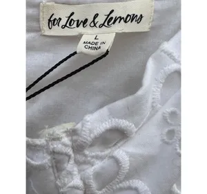 For Love And Lemons Picnic Mini Dress White Eyelet Revolve NWT Large thumbnail 6