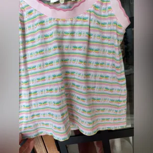 LoveShackFancy Maven tank top knit butterflies striped scalloped pastel thumbnail 7