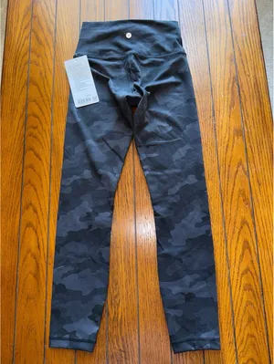 Lululemon Wunder Train High Rise 25” Heritage Camo Deep Coal Black Size 4 NWT thumbnail 2