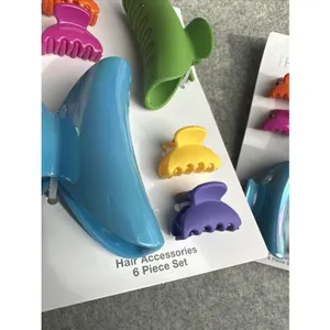 New Time And Tru Hair Claw Clip Lot of 2 Sets Colorful Retro Artsy Teacher Lg Sm thumbnail 9