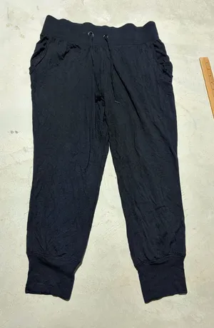 Athleta Black Jogger Pants with Drawstring Waist medium thumbnail 1