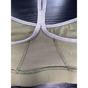 Lululemon Green and Grey Razor Back Pullover Sports Bra thumbnail 5