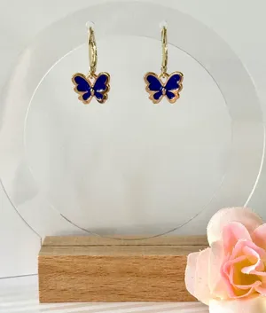 Purple Butterfly Earrings (538) thumbnail 2