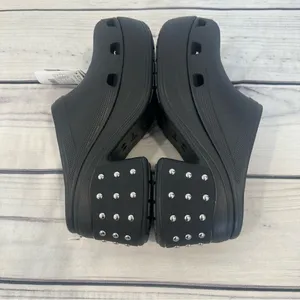 NEW! CROCS SIREN STUDDED CLOGS Black W/ Silver Studs‎ SOLD OUT Men 12 Women 14 thumbnail 11