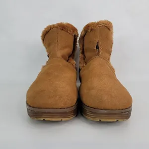 Skechers Ankle Boots Womens 9 Tan Suede‎ Faux Fur Lined 48677 thumbnail 3