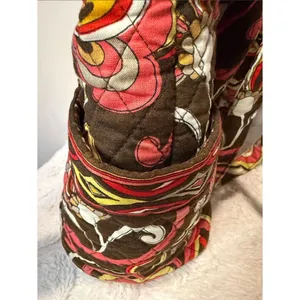 Vera Bradley Quilted Puccini Tote Bag Retired Casual Outside Pockets Full Zip thumbnail 5