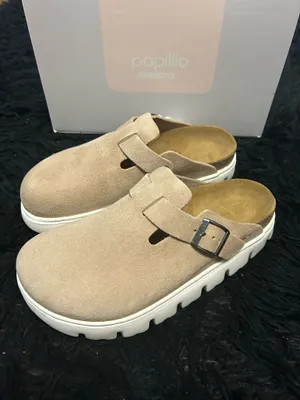 BIRKENSTOCK Boston leather platform clogs mules slip on shoes eur 40 new thumbnail 2