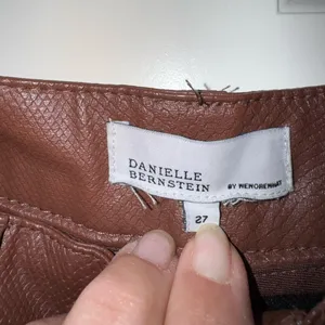 Danielle Bernstein WeWoreWhat Croc Ankle Flare Brown‎ FauxLeather Pant Size27/4 thumbnail 7