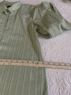 Ralph Lauren Light Green Striped Button Down Shirt Size Large thumbnail 11