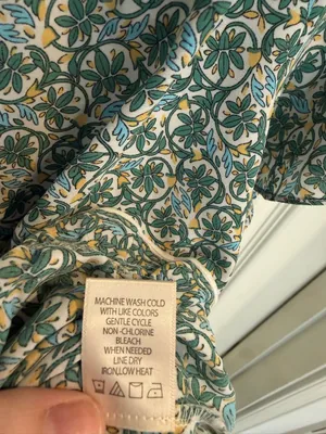 Max Studio Green and Cream Floral Peasant Blouse thumbnail 7