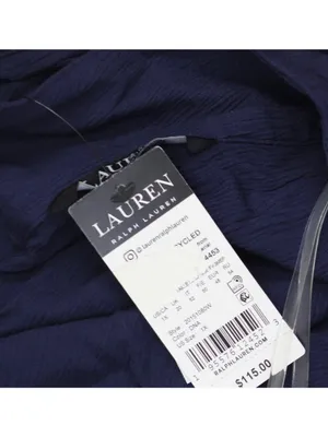 NWT Lauren Ralph Lauren Swim Cover-Up Tunic with Side Slits Dark Navy Blue 1X thumbnail 6