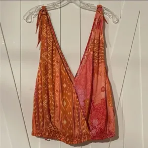 NWOT Free People Tied To You Tank in Lemonade Combo Sz S thumbnail 8