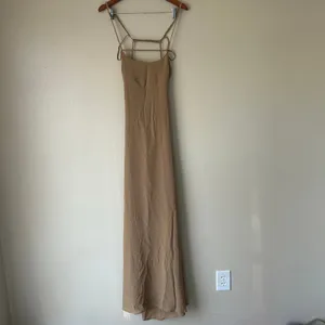 ASOS Tan Strappy Maxi Dress Size 8 thumbnail 6