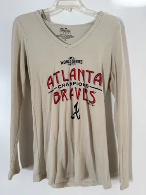 Majestic Atlanta Braves World Series 2021 Champions Long Sleeve thumbnail 1