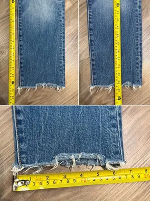 Levi’s Wedgie Straight Jeans 25 Lasting Impression Distressed Raw Hem $98 thumbnail 9