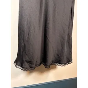 American Eagle Maxi Slip Dress Brown Lace Trim V-Neck Coquette Y2K 90s Size M thumbnail 8