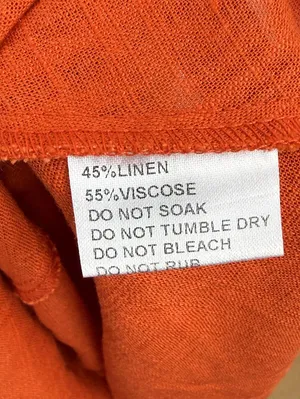 MVN The Label Orange Feast of Fire Linen Blend Sleeveless Maxi Dress - Size - 4 thumbnail 9