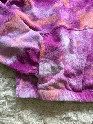 Nike Tie-Dye Half-Zip Fleece Pullover Sweater - Pink thumbnail 2