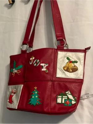Rosetti Festive 'Joy' Patch Red Tote with Holiday Appliqués thumbnail 1