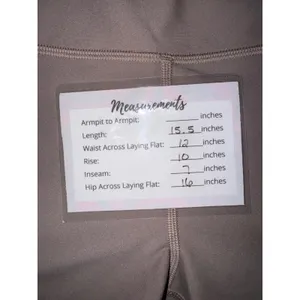 Peloton‎ Womens High Waisted Biker Shorts Brown Taupe Side Pockets Size S thumbnail 6