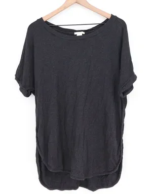 Matty M T-Shirt Womens XXL Charcoal Gray Short Sleeve High-Low Scoop Excellent thumbnail 1