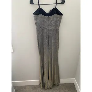 New Blondie Nites Metallic Glitter Corset Gown Size 9 Formal Prom Dress thumbnail 4