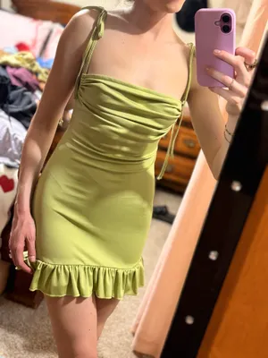 SheIn Green Mini Dress thumbnail 1