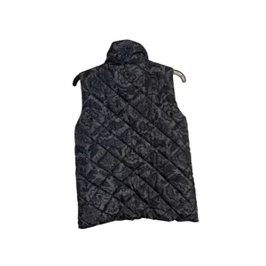 Vera Bradley Fleece vest Women's Small paisley‎ gray/Blue Polyester Cozy puff thumbnail 5