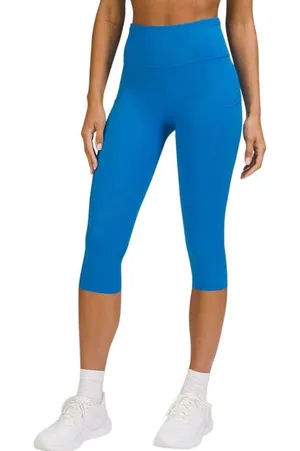 Lululemon Fast and Free High-Rise Crop 19” Size 12 Poolside thumbnail 1