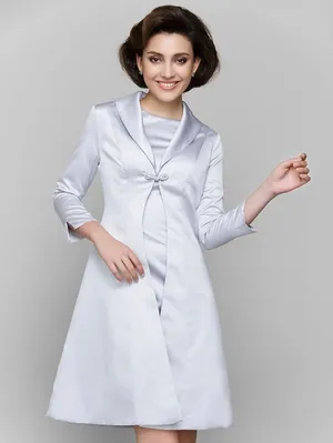 NEW JJs House Silver Two Piece Dress Formal Party Wedding Mother Of Bride 6 thumbnail 1