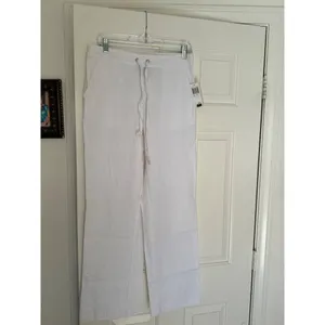 Chelsea & Theodore Womens Linen Pants Color Cloud White Size Small New Sku 1028 thumbnail 3