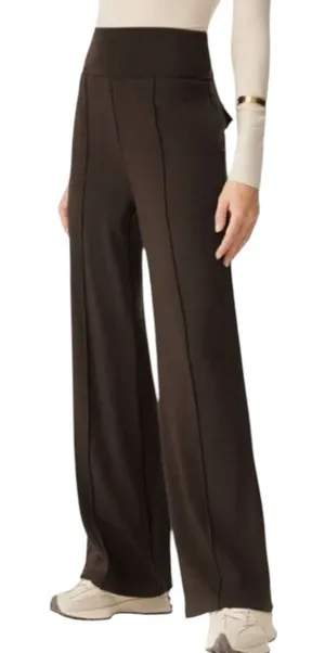 NWT OGL MaxWarm Tummy Warmer Pin Tuck Pull On Pants Size Medium Espresso Brown thumbnail 1
