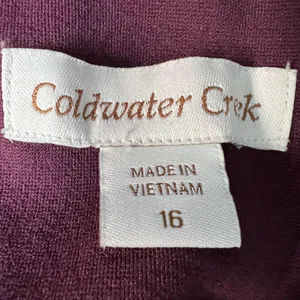 Coldwater Creek Burgundy Blazer Jacket Womens 16 Corpcore Business Office Career thumbnail 2