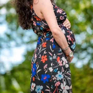 Maternity halter maxi dress by A Pea In The Pod size medium, beautif… thumbnail 3