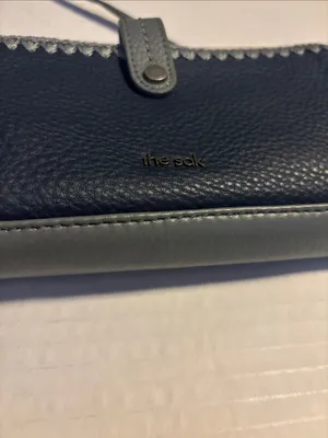 The Sak Iris Smartphone Crossbody Blue And Gray Leather Outside Adjustable Strap thumbnail 9