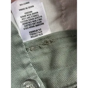 NWT Womens Wonderly green wide leg high rise pleated pants lyocell stretch sz 14 thumbnail 9