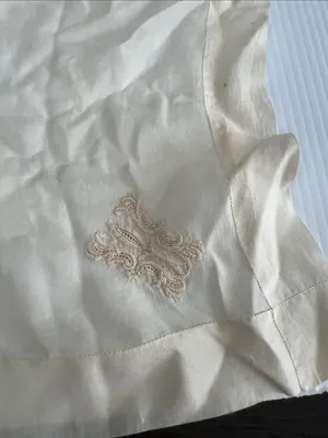 Vintage Hanky Handkerchief Embroidered silk Wedding thumbnail 5