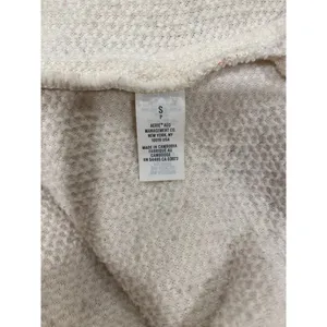 Aerie Fuzzy Fluffy Soft Pullover Warm Quarter Zip Sweater Cream Women's Small thumbnail 6